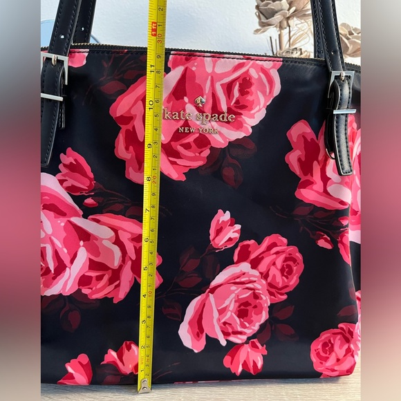 Kate Spade Black and Pink Floral Tote - Picture 8 of 15